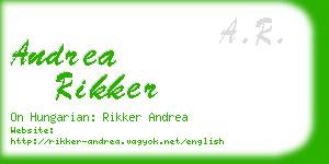 andrea rikker business card